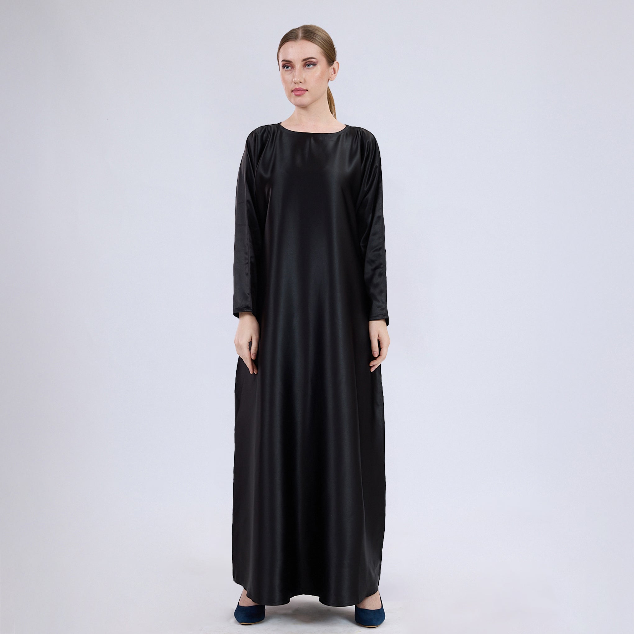 Satin Inner Abaya Slip Full Sleeves for Open Abayas