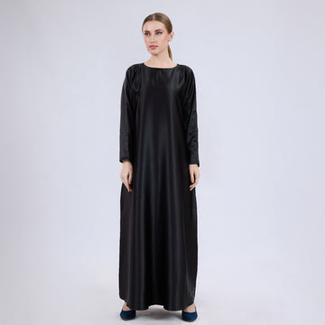 Satin Inner Abaya Slip Full Sleeves for Open Abayas