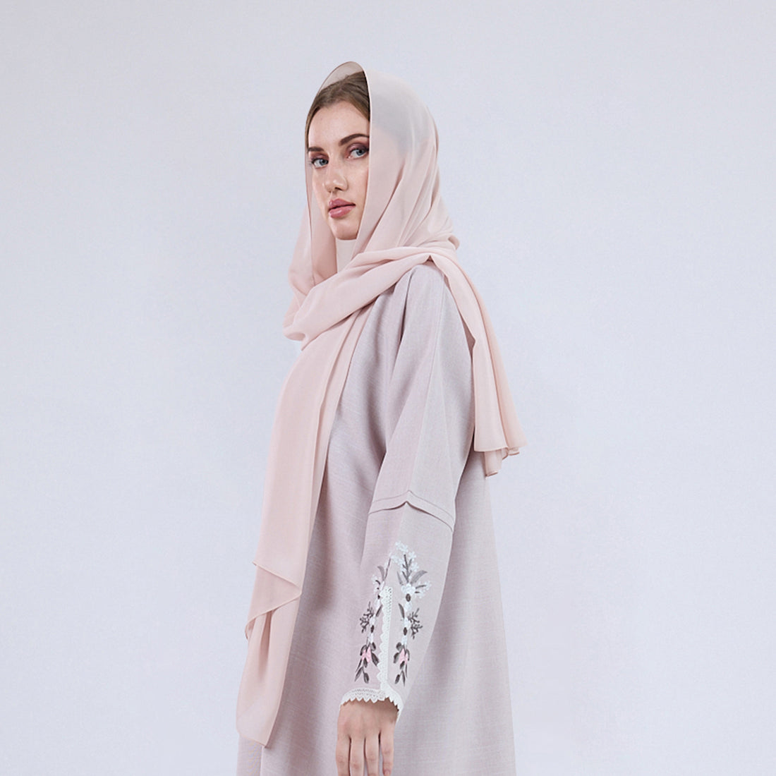 Premium Soft Chiffon Hijab Modestwear Scarf Almond Pink