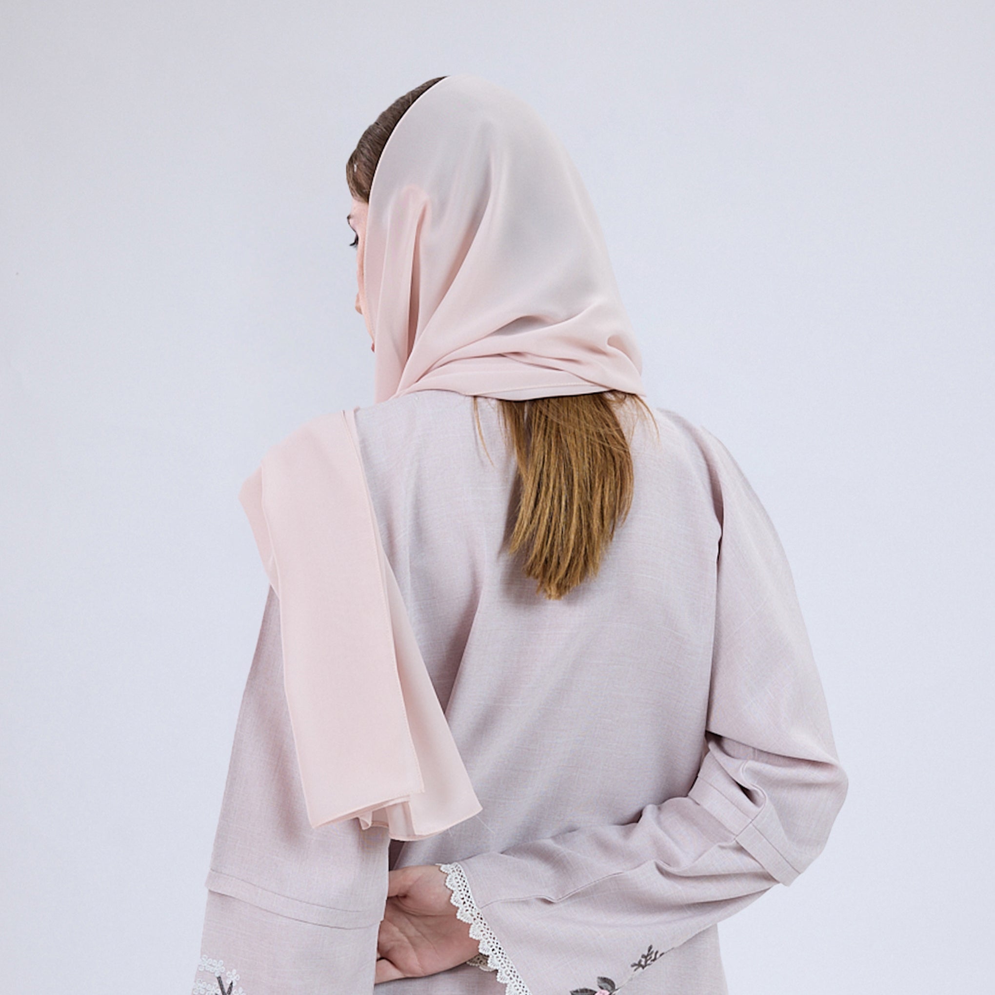 Premium Soft Chiffon Hijab Modestwear Scarf Almond Pink