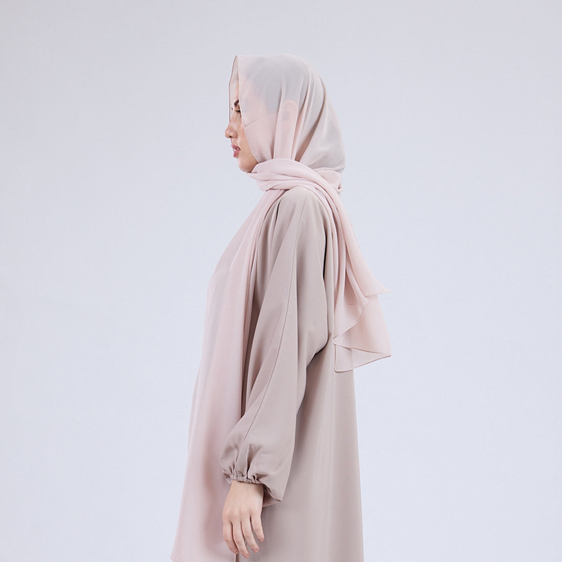 Premium Soft Chiffon Hijab Modestwear Scarf Pearl Beige
