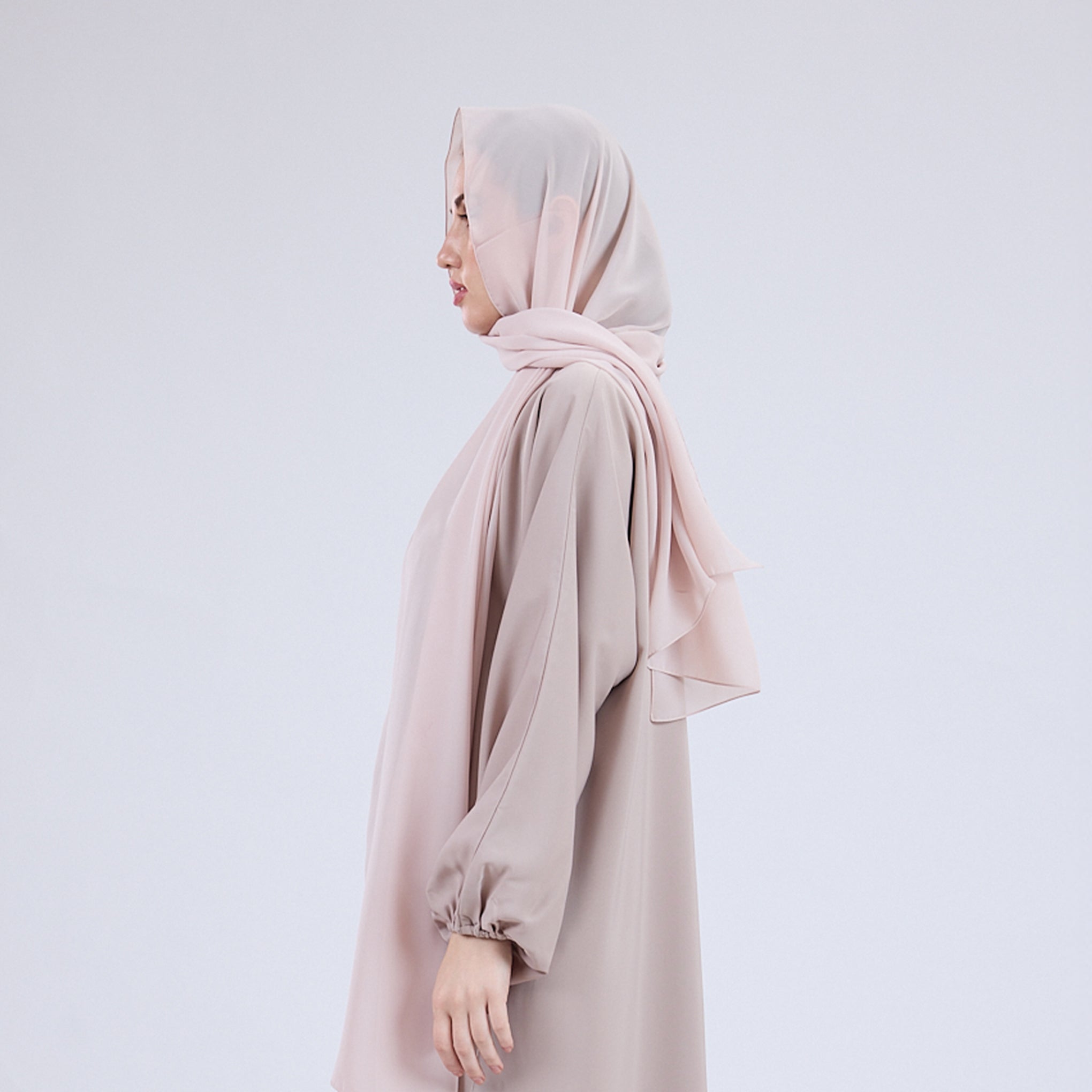 Premium Soft Chiffon Hijab Modestwear Scarf Pearl Beige