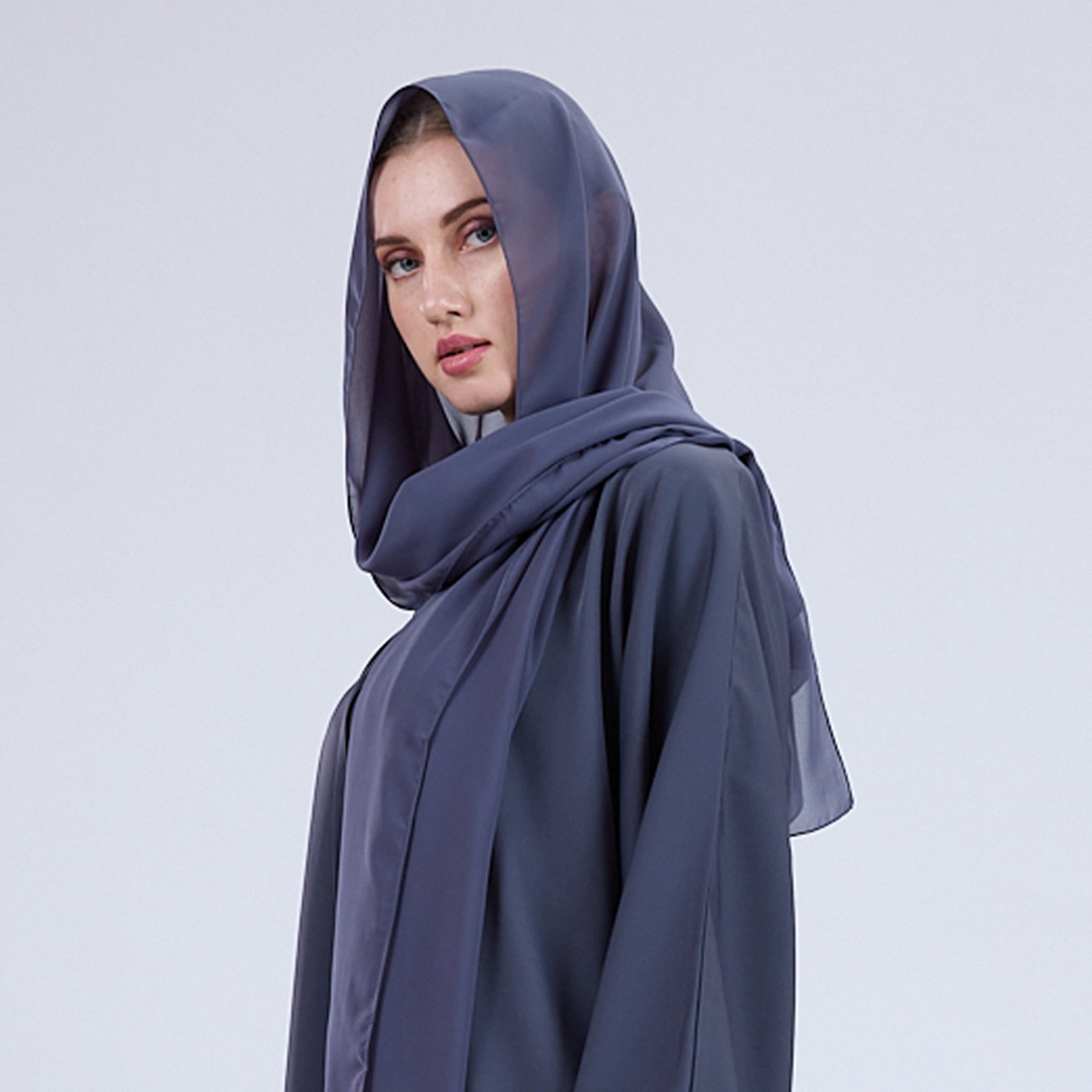 Premium Soft Chiffon Hijab Modestwear Scarf Aegean Blue