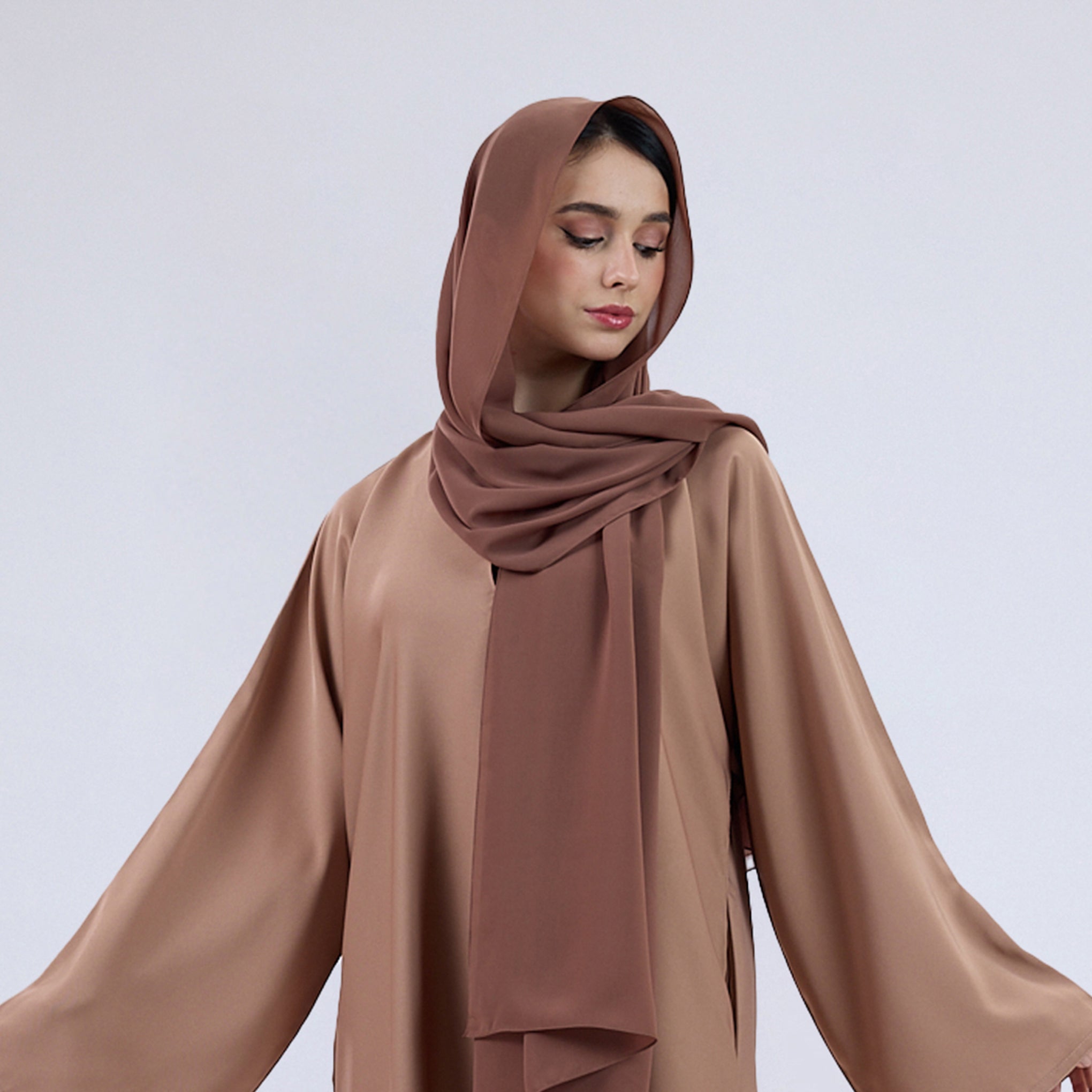 Premium Soft Chiffon Hijab Modestwear Scarf Camel Brown