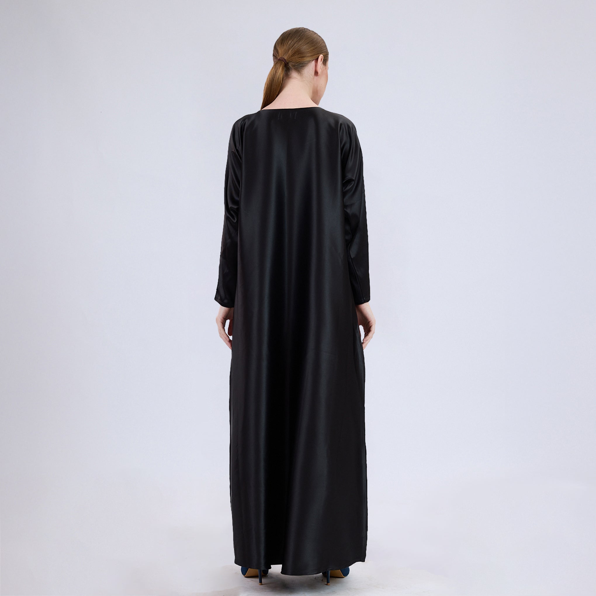Satin Inner Abaya Slip Full Sleeves for Open Abayas