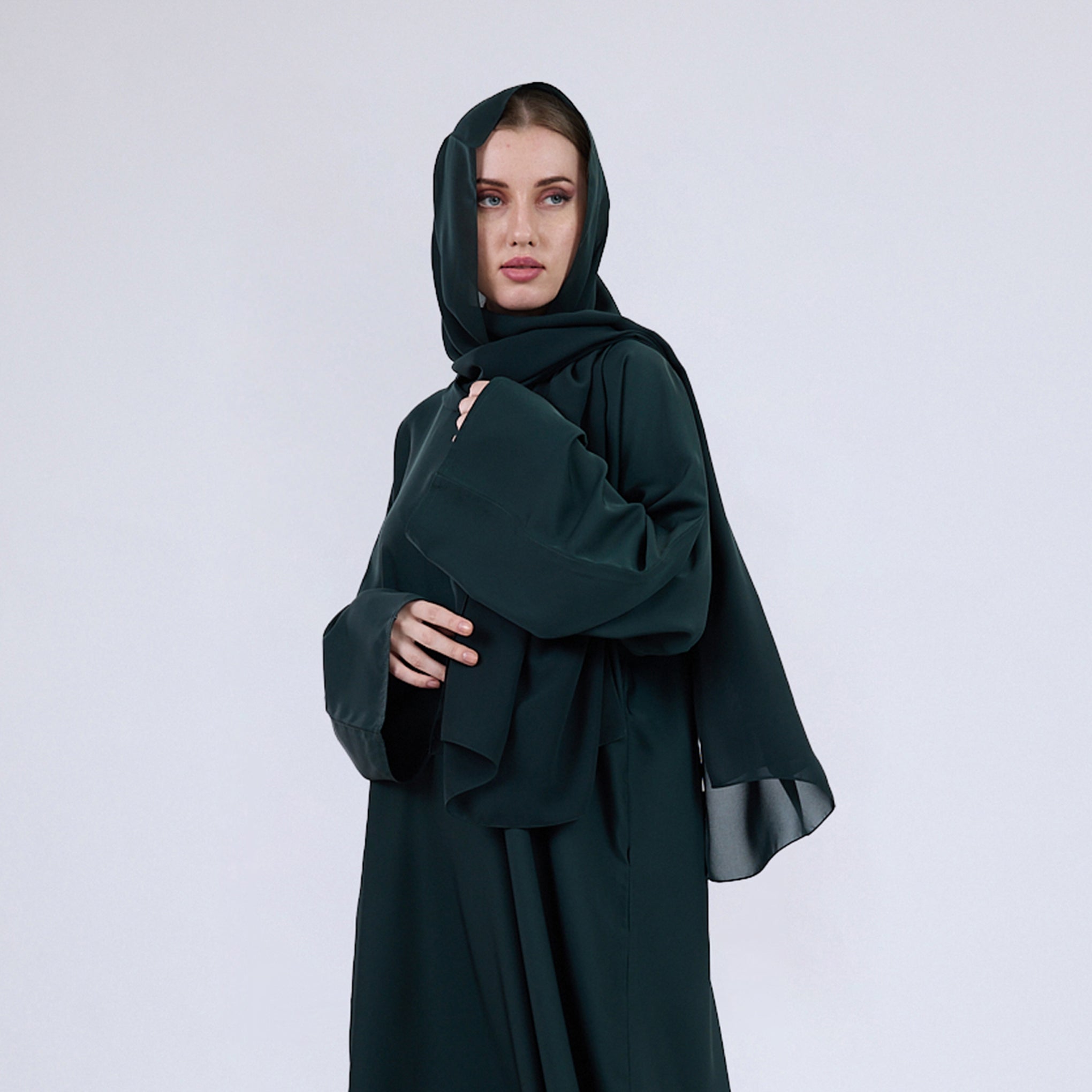 Premium Soft Chiffon Hijab Modestwear Scarf Pine Green