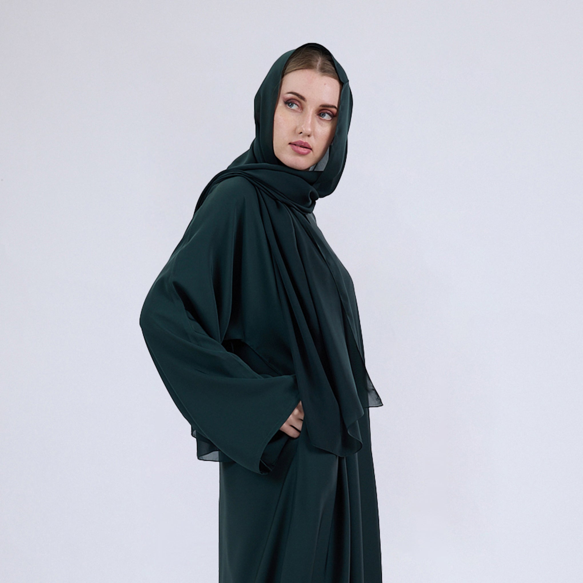 Premium Soft Chiffon Hijab Modestwear Scarf Pine Green
