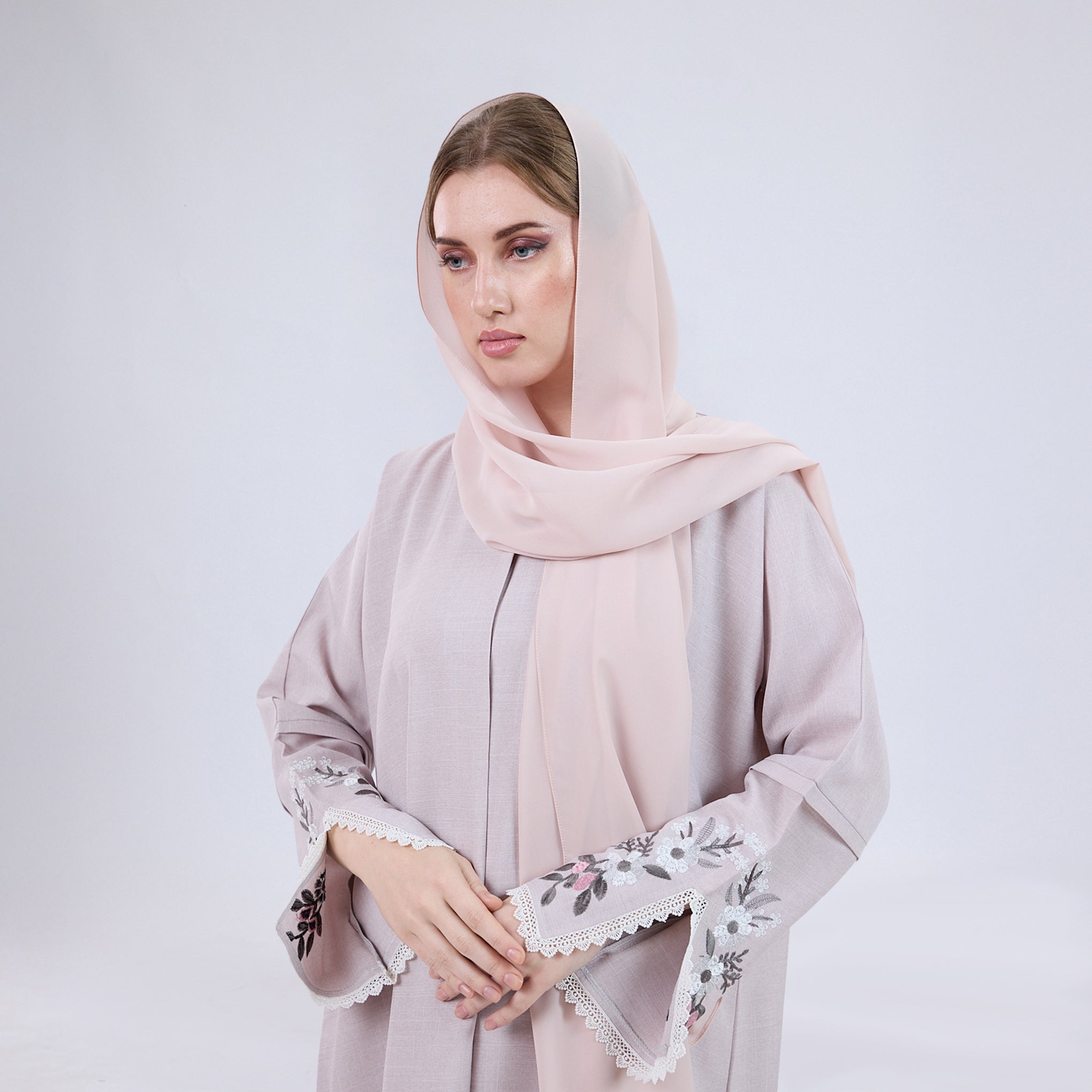 Premium Soft Chiffon Hijab Modestwear Scarf Almond Pink