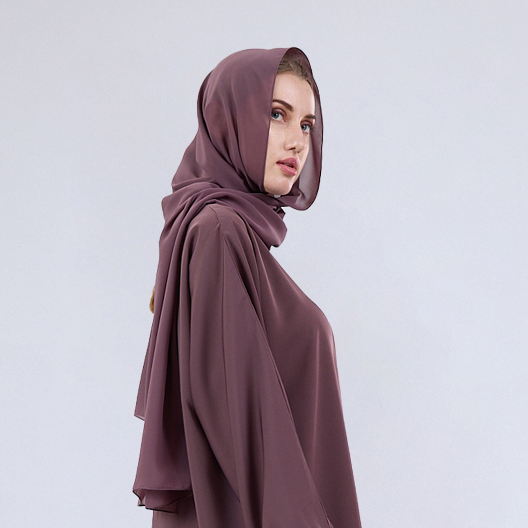 Premium Soft Chiffon Hijab Modestwear Scarf Rosewood Pink